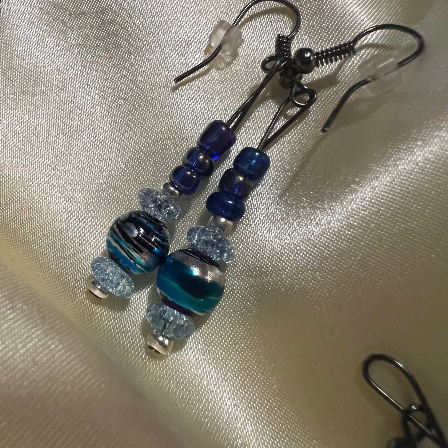 Blue Wave Drop Earrings