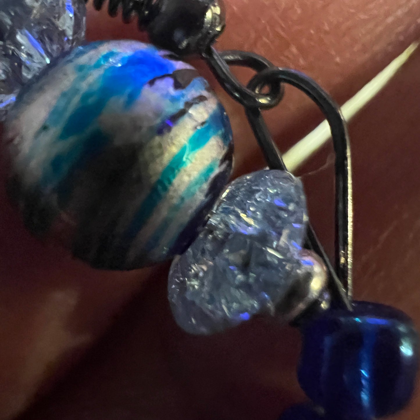 Blue Wave Drop Earrings