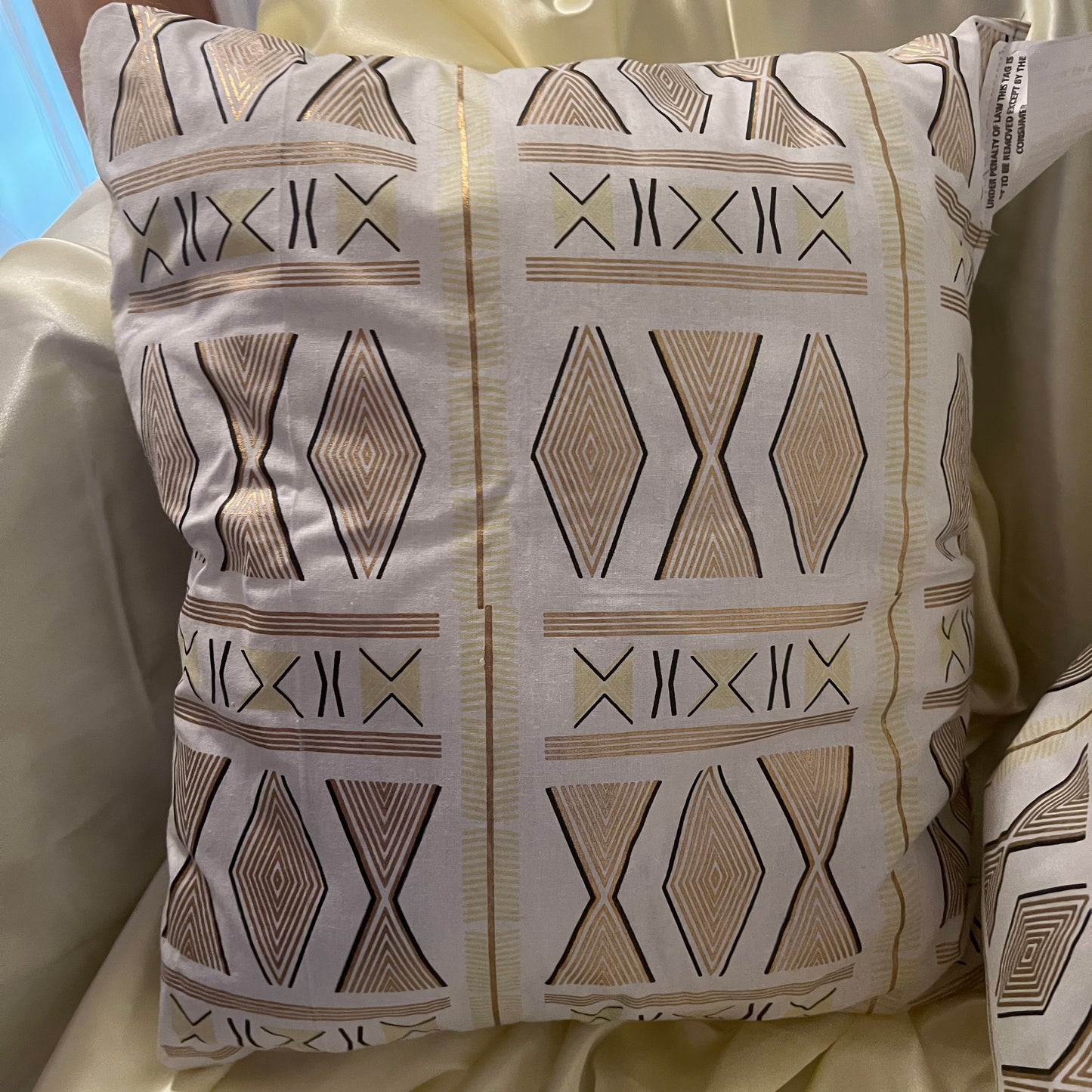 Alluring African Print Set of 2 Throw Pillows