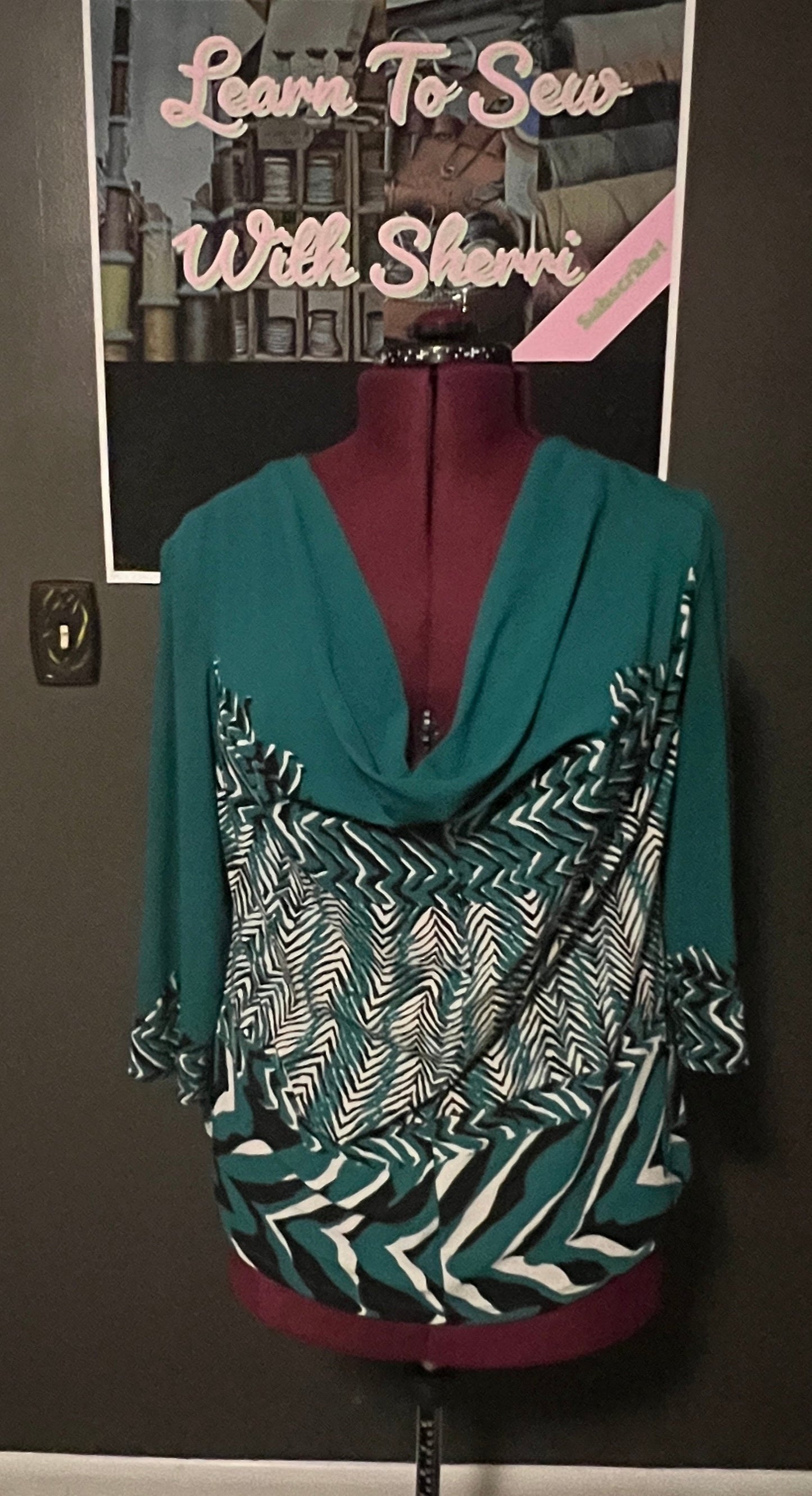 Cow Neck (Drop Neck) Blouse Pattern